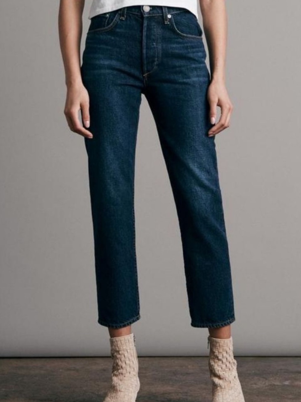 RAG & BONE Nina High Rise Ankle Cigarette Jeans in Cambria Wash